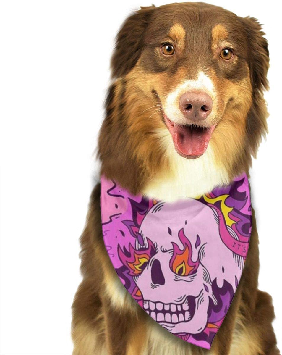  Huyotop Bufanda para Mascota con Texto en inglés It's Ok I'm Fine Pet Dog Cat Puppy Bandana Bibs Triangle Head Scarfs Accessories 