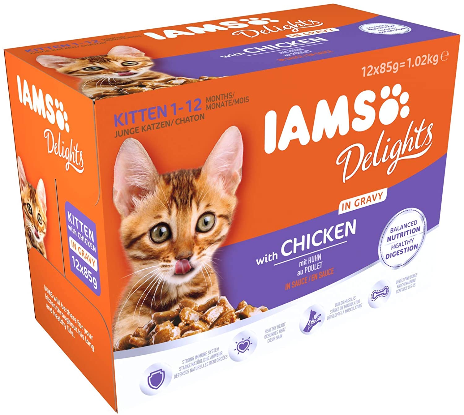  IAMS Delights Gatito y Junior con Pollo en salsa [1,02 kg] 