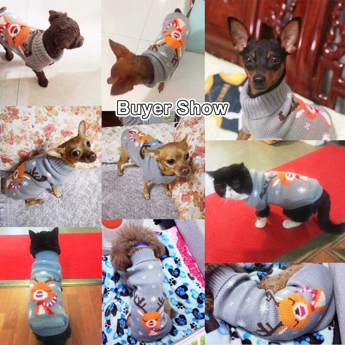  Idepet Disfraz de Gato Perro, Disfraz Gatuno Perro para Halloween Navidad Otoño Invierno Gris 