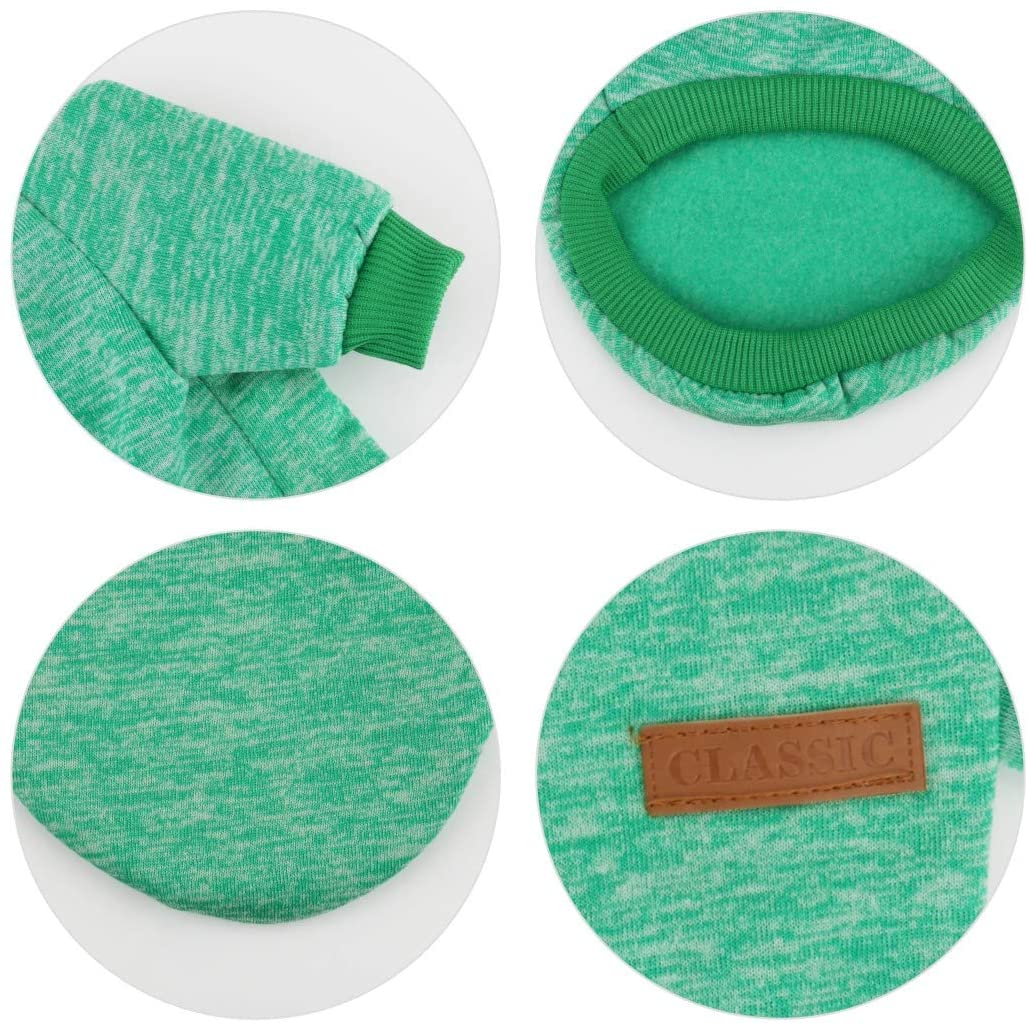  Idepet - Sueter para mascota, gato o perro, forro polar para cachorro small verde 