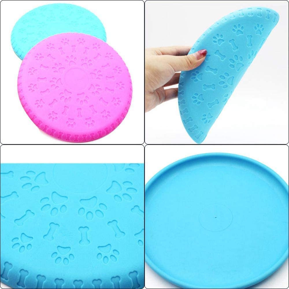  JIGAN Frisbee para Perros, para Perros medianos y Grandes. Juguete para Entrenar Perros, Caucho, no tóxico, Plegable para Entrenamiento Interactivo en Interiores y Exteriores 2pcs 