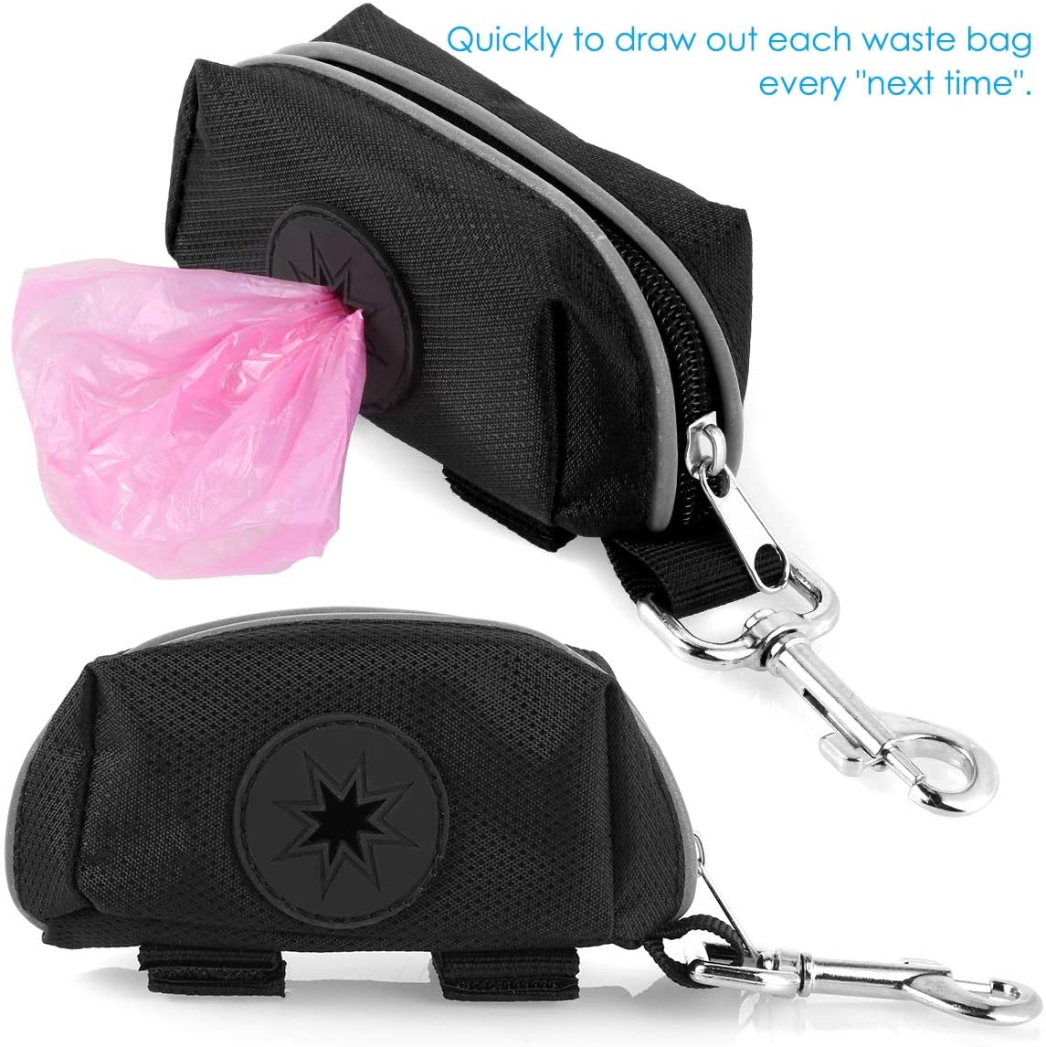  Jinxuny Bolsa de desperdicios Dispensador para Perros Holder Bolsa Holder Pet Puppy Poop Bolsa dispensador para Caminar Correr y Caminar Bolsa para Perros Poo Accesorio 