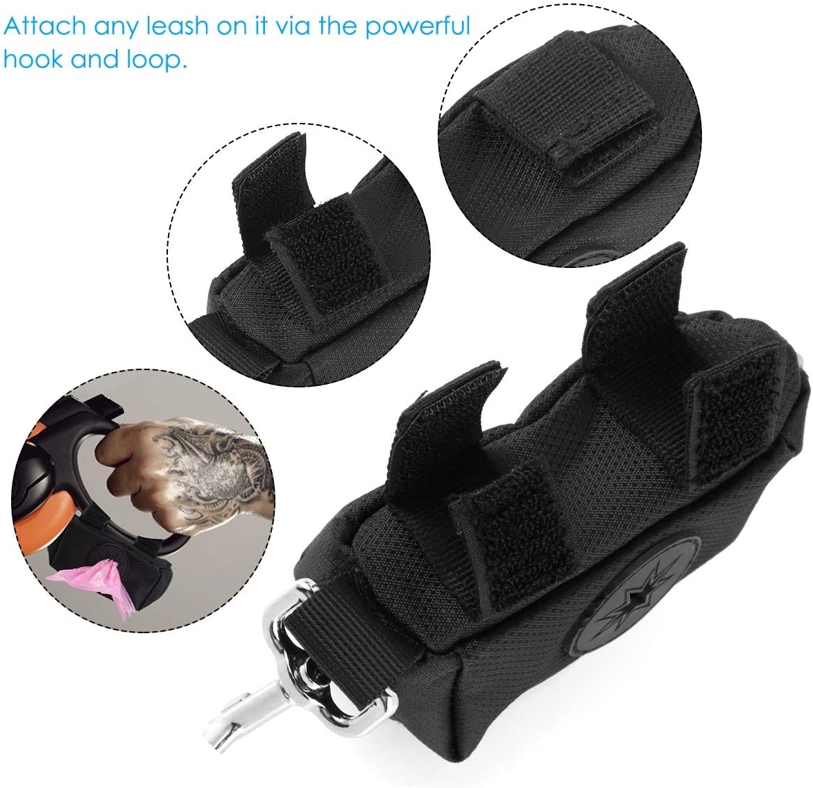  Jinxuny Bolsa de desperdicios Dispensador para Perros Holder Bolsa Holder Pet Puppy Poop Bolsa dispensador para Caminar Correr y Caminar Bolsa para Perros Poo Accesorio 