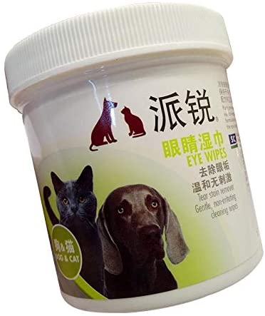  JSANSUI Cepillo para Perros La eliminación de Botellas de Pet Tear Tear Toalla mojada Ojo de Limpieza del Tejido Facial, 100 PCS 