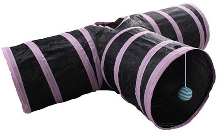  Juguete Cat Tunnel,bolsa de almacenamiento plegable para jugar en el túnel del juego de mascotas y juguetes para gatos Peluche,gatos grandes perros conejos cobayas uso en interiores y exteriores 