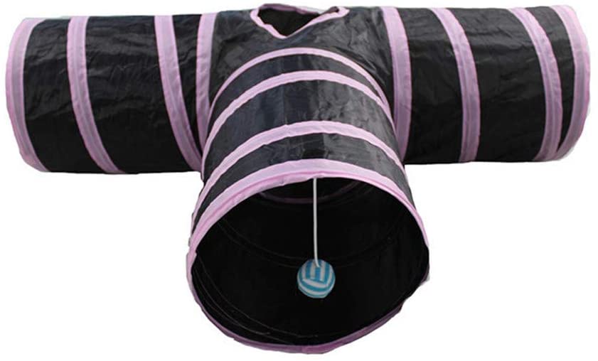  Juguete Cat Tunnel,bolsa de almacenamiento plegable para jugar en el túnel del juego de mascotas y juguetes para gatos Peluche,gatos grandes perros conejos cobayas uso en interiores y exteriores 