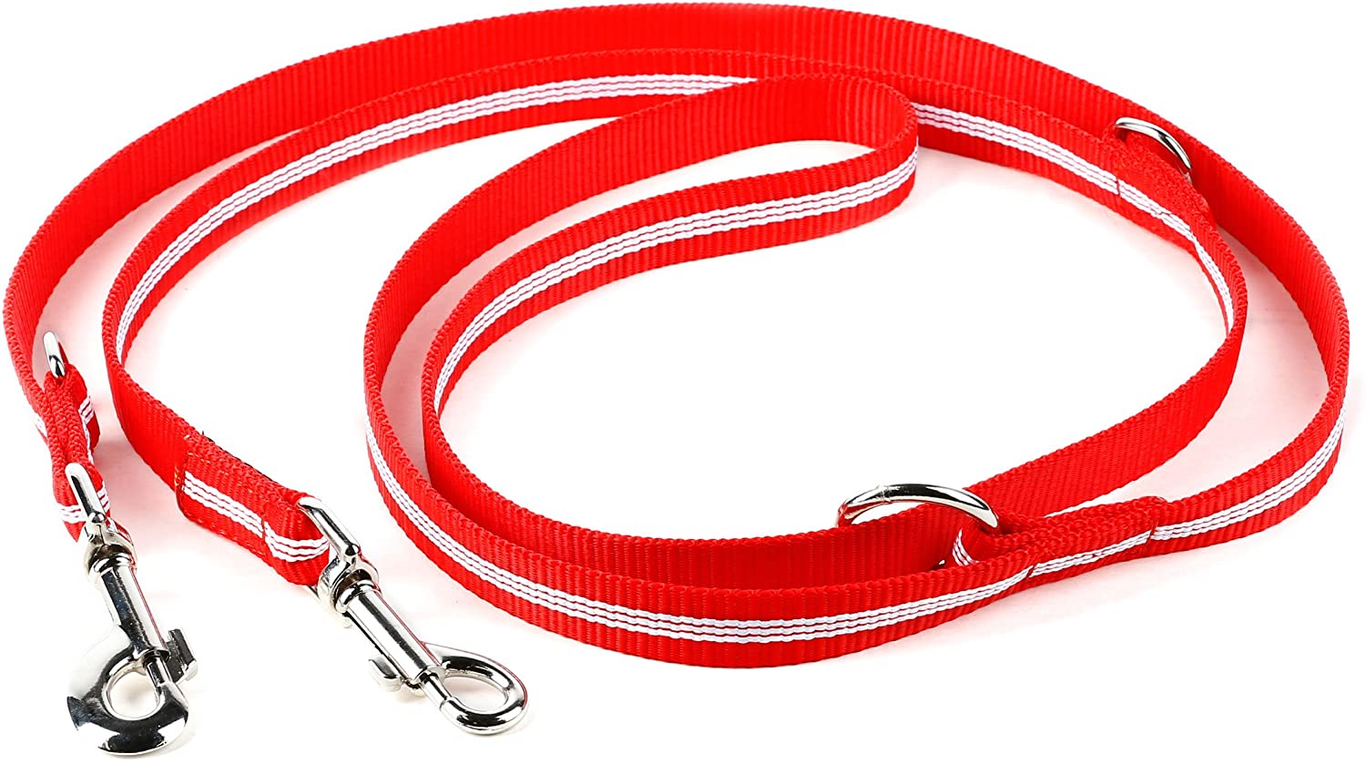  Julius-K9 216DP-NL-R Correa Tubular de IDC para Perros, Ajustable, 2.2 M x 19 mm, Rojo 