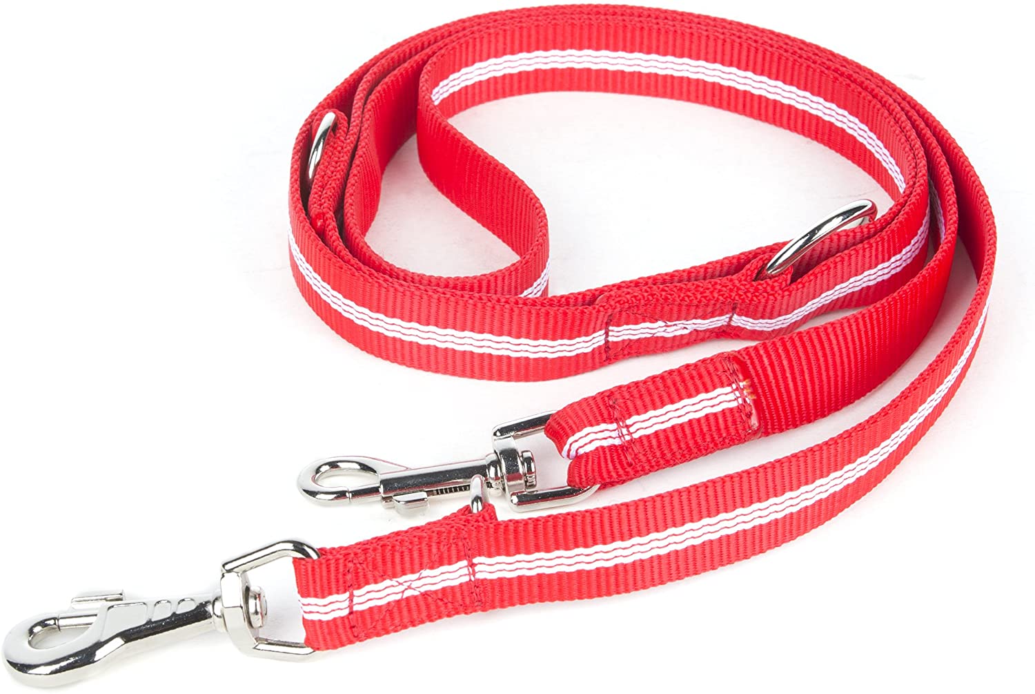  Julius-K9 Correa Tubular de IDC para Perros, Ajustable, 2.2 M x 25 mm, Rojo, Rosso 