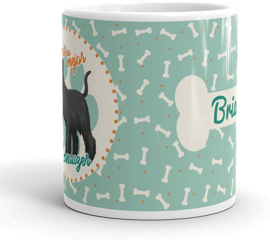  Kembilove Taza de Café de Perro Schnauzer Personalizada con Foto – Taza de Desayuno Razas de Perro – Taza de Café y Té Mascota – Taza de Cerámica Impresa – Tazas de Perro Schnauzer 