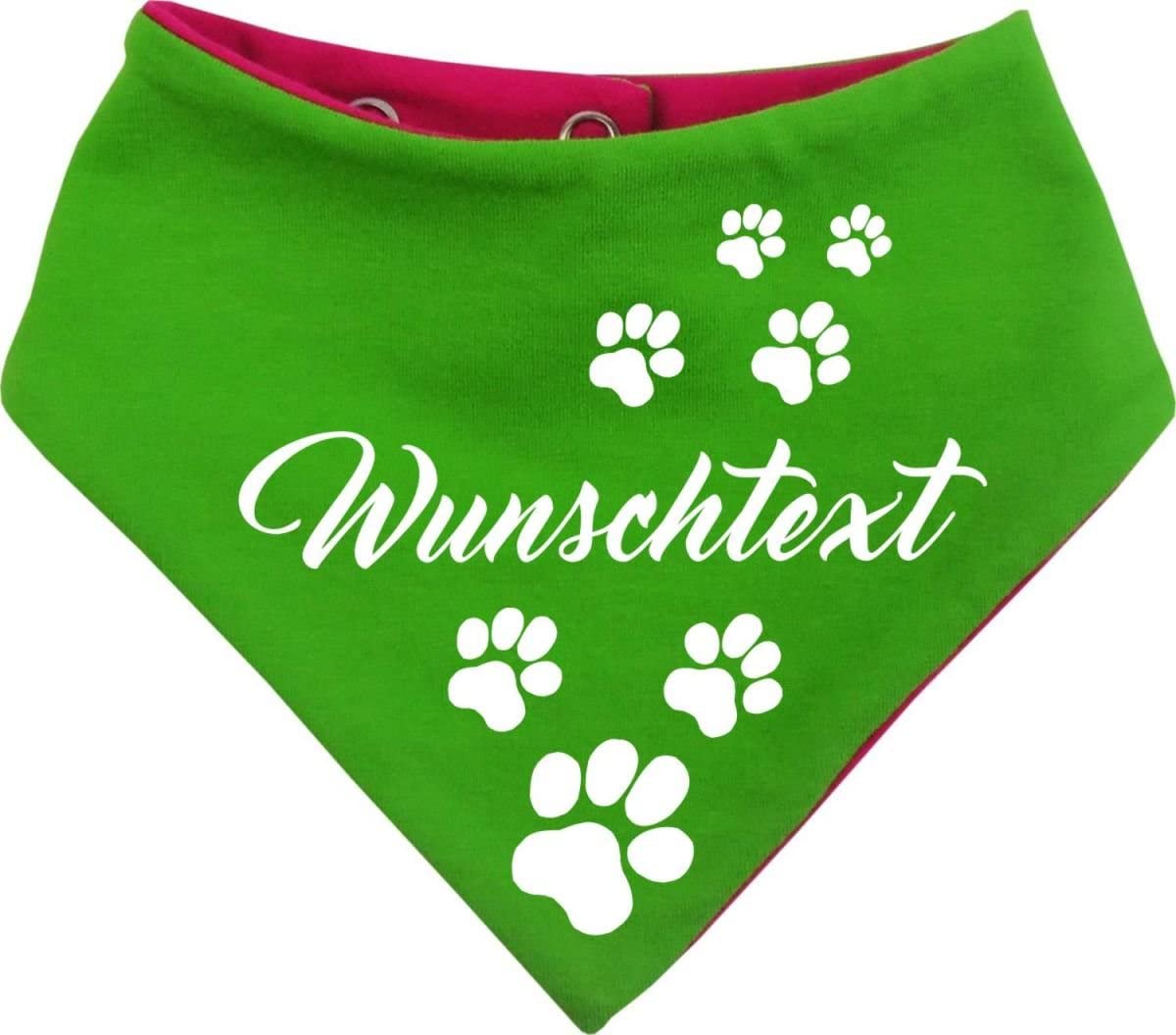  KLEINER FRATZ Pequeño pañuelo Reversible para Perro o Gato, diseño de Rana a Ambos Lados, Multicolor 