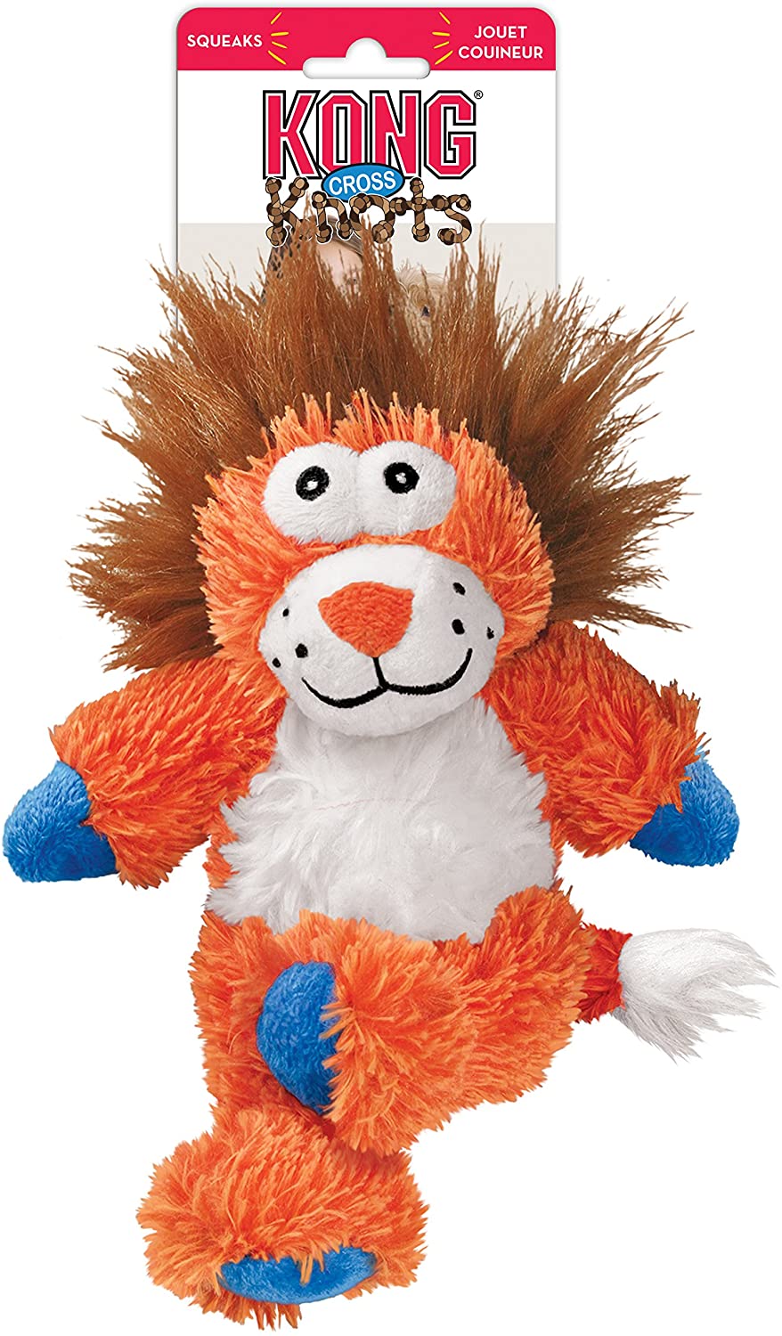  Kong Cross Knots Peluche chirriante Perro Masticar Juguete – Cerdo 