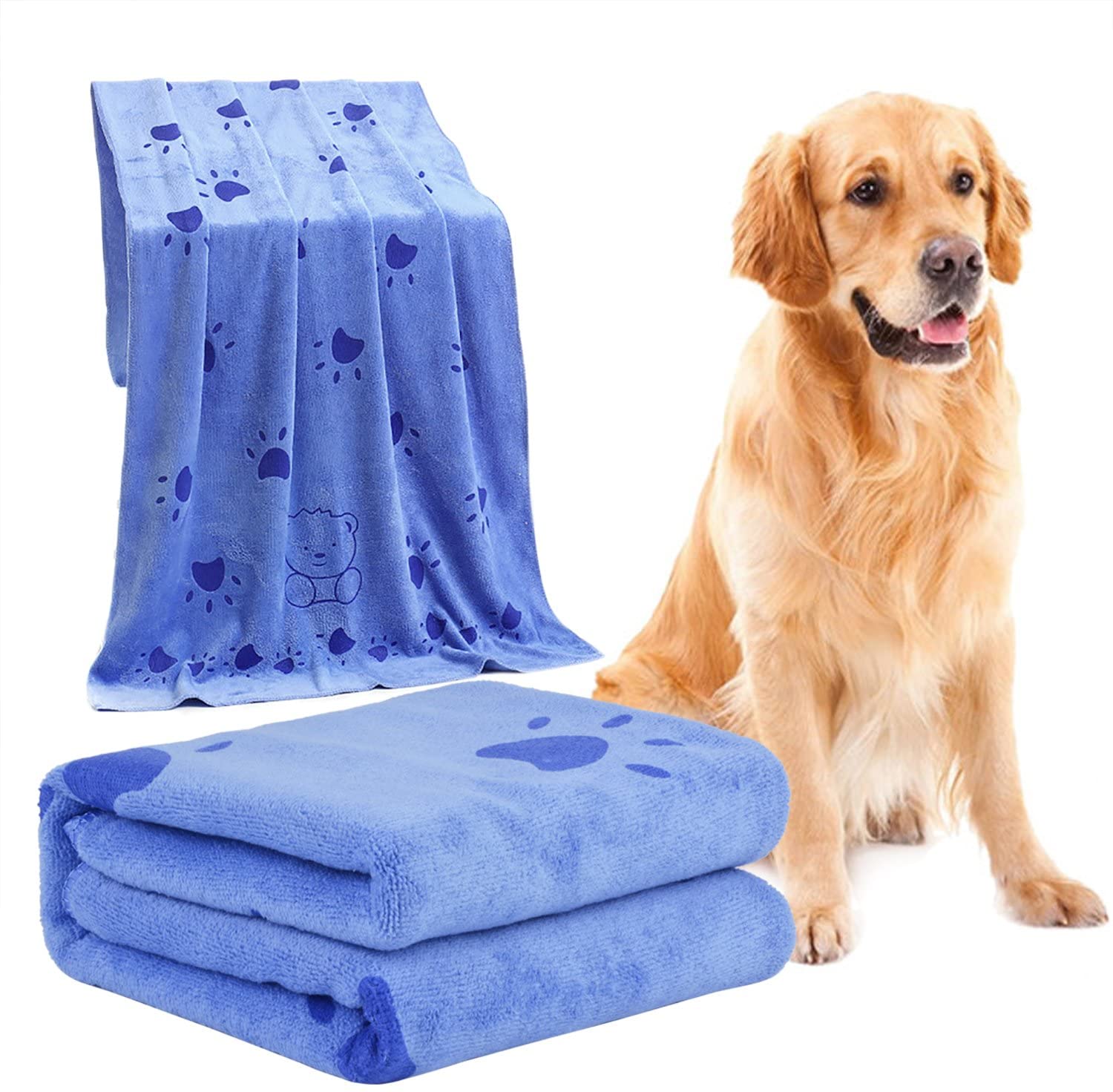  Legendog Toallas Baño, Toallas de Baño, Azul Toallas Baño, Toalla Microfibra Ultra Absorbente para Agua de Secado 