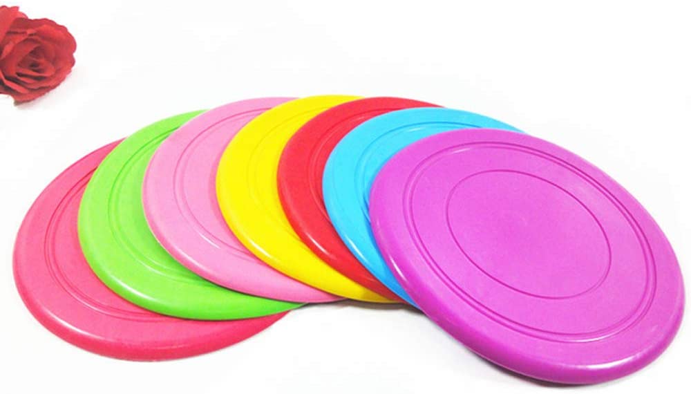  LIBWX Perro de Mascota Frisbee Juguete de Entrenamiento Flying Disc Saucer Cyber Rubber Flying Saucer para Perros pequeños y medianos 