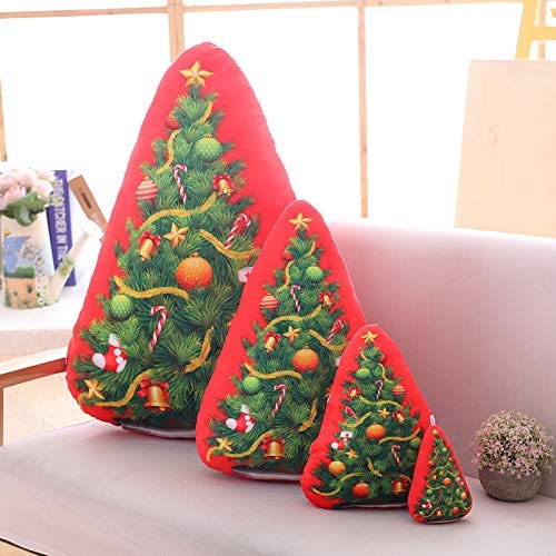  LOPMJUHNGUN Juguete De Peluche De Dibujos Animados De Santa Claus Árbol De Navidad con Luces Almohada Brillante Adornos De Decoración De Navidad 15Cm A 