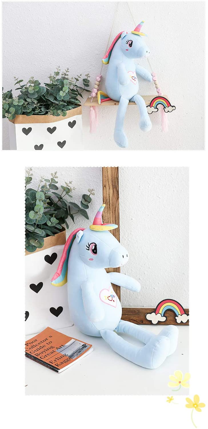  LOPMJUHNGUN Juguete De Peluche De Dibujos Animados Lindo Rayado Unicornio Muñeca Niña Almohada Regalo Creativo Decoración del Hogar 120 Cm D 