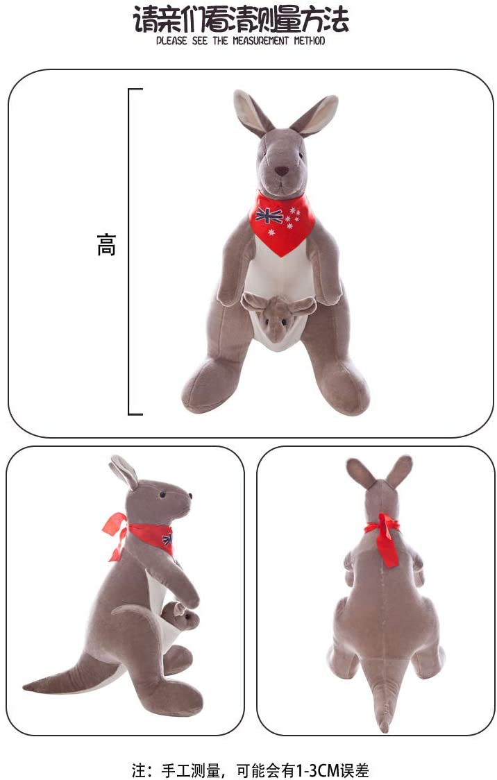  LOPMJUHNGUN Peluches Grandes Dibujos Animados Lindo Canguro Muñeca Almohada Muñeca Niños Enviar Niñas Regalo 40 Cm C 