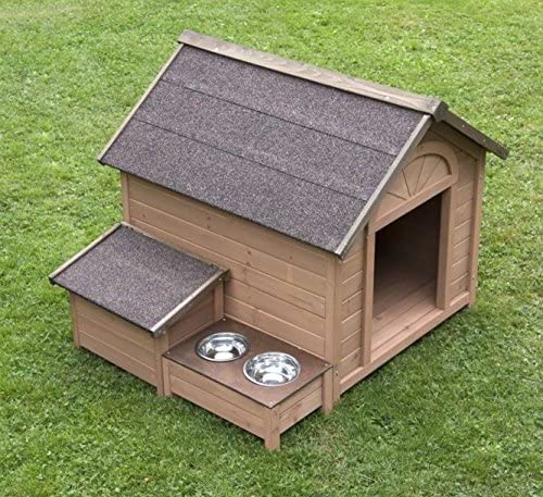  Luz abeto Comfort – Caseta de perro a casa muy bonito y práctico para su perro – Caja de almacenaje con Side Extension Que Proporciona Una zona de elevador de alimentación y una roofed 