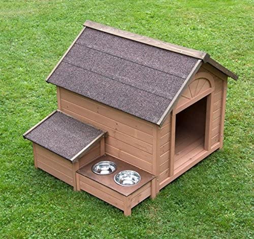  Luz abeto Comfort – Caseta de perro a casa muy bonito y práctico para su perro – Caja de almacenaje con Side Extension Que Proporciona Una zona de elevador de alimentación y una roofed 