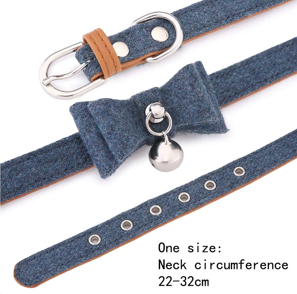  LYJIN Ajustable Collar de Seguridad del Gato con Bell, Gatito Perrito del Animal doméstico de la Pajarita del Collar de Fieltro Gato de la Pajarita Collar Ajustable Collar para Perro 