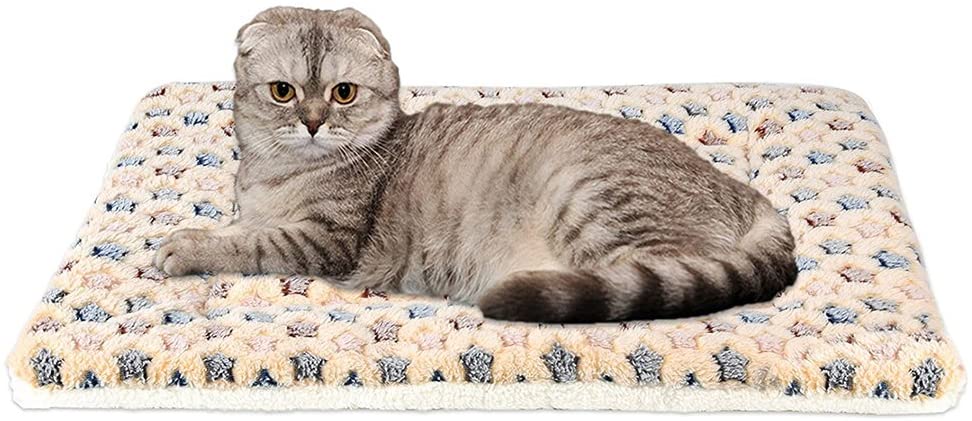  Mantas para Perros Gato Cama Fundas Lavable Calentar S M L XL (M:55*42 CM, marrón) 