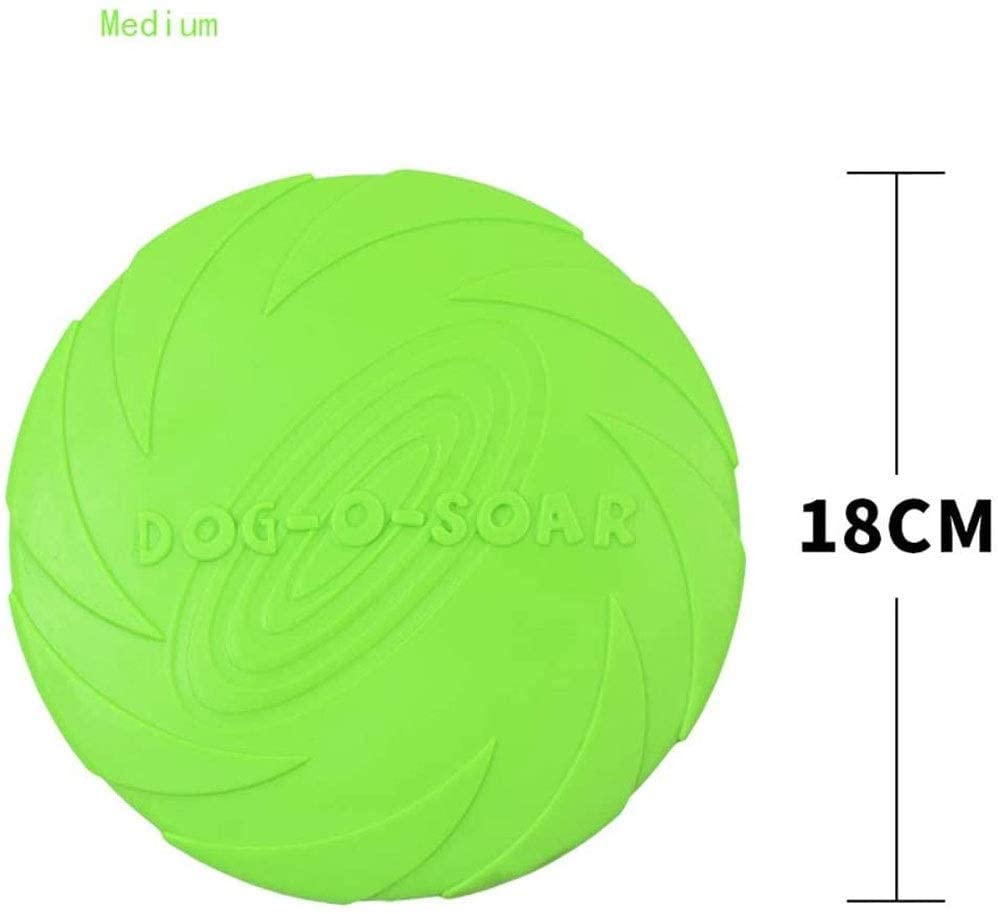  Markc Frisbee perro verde grande del flotador Perro del disco de vuelo indestructible de goma for perros juguetes no tóxicos discos voladores Perro del disco de vuelo del juguete de la tierra y el agu 