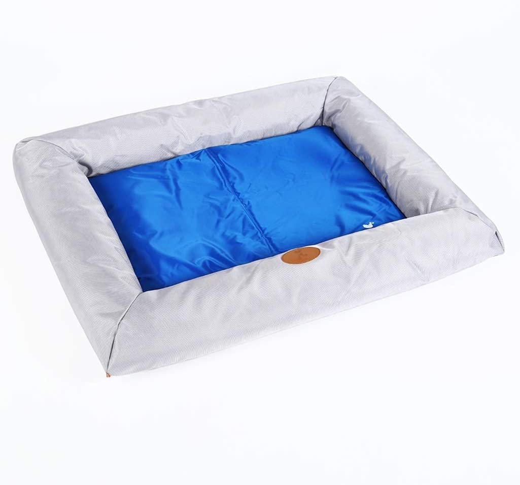  Mascota Hielo Pad Mat Perro Dormir del Verano Cama De Agua Mat Verano De Enfriamiento del Cojín del Pelo De Oro Anti-morder Nido De Hielo AIJIEGE (Color : A, Tamaño : Metro) 