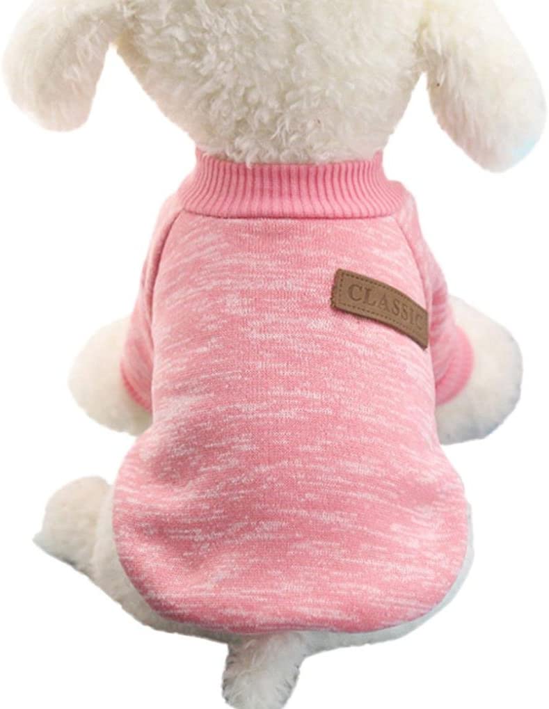  Mascotas Ropa para mascotasSuéter de Perro Mascota 2018 Abrigo Punto Ropa Chaleco Chaqueta para Mascotas (Rosado, XL) 