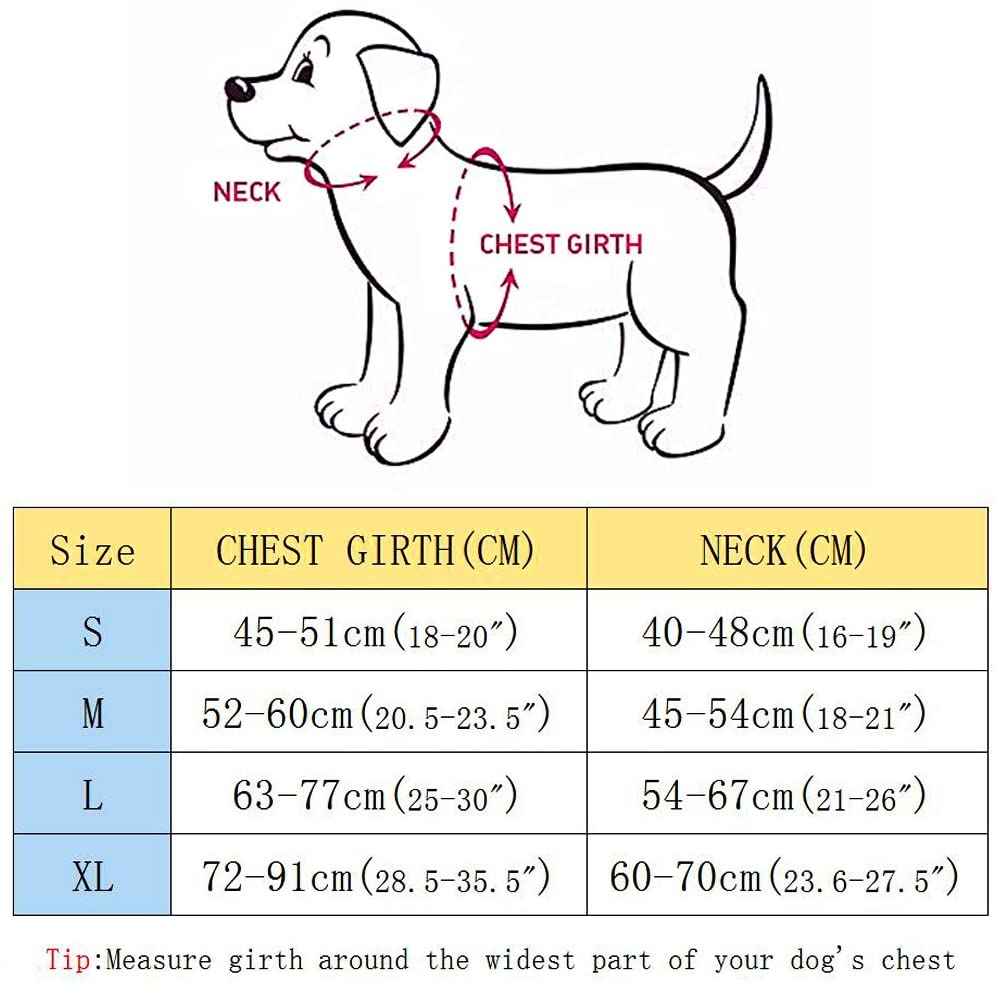  MerryBIY Arnés del Animal Doméstico Pet Harness Perro Collar Chaleco para Mascotas en el Pecho Correas con la Manija Accesorio Cuerda Lo Mejor para Pasear(Rojo, M) 