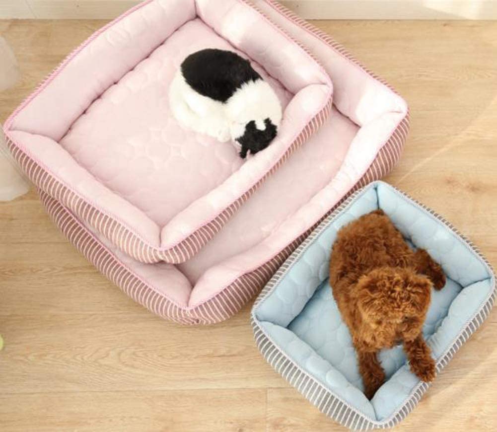  Midiao Cama Suave Lavable Pet Deluxe Colchón for Gatos y Perros Pequeña Mediana Confortable Cama del Gato Cama del Perro Deluxe Warm Felpa Cama del Animal doméstico-M-Rosa 