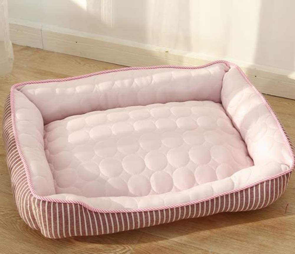  Midiao Cama Suave Lavable Pet Deluxe Colchón for Gatos y Perros Pequeña Mediana Confortable Cama del Gato Cama del Perro Deluxe Warm Felpa Cama del Animal doméstico-M-Rosa 