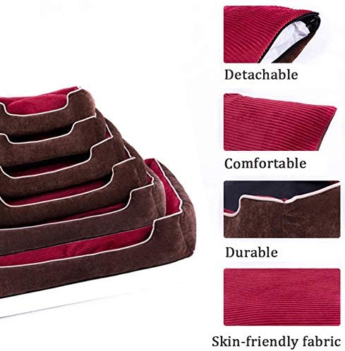  Midiao Perro Transpirable Cama BiteWear Resistente Gato Cama del Animal doméstico a Prueba de Humedad Duradero Cama Cojines Desmontable Jaula cómodo del Perro casero o cajón, Azul, 60cm 