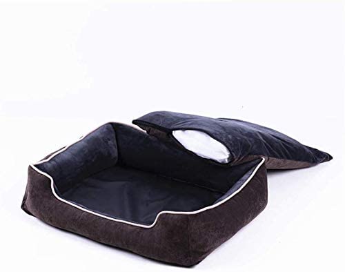  Midiao Perro Transpirable Cama BiteWear Resistente Gato Cama del Animal doméstico a Prueba de Humedad Duradero Cama Cojines Desmontable Jaula cómodo del Perro casero o cajón, Azul Marino, 50cm 