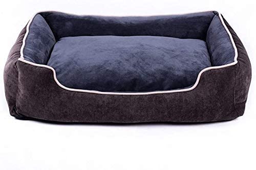  Midiao Perro Transpirable Cama BiteWear Resistente Gato Cama del Animal doméstico a Prueba de Humedad Duradero Cama Cojines Desmontable Jaula cómodo del Perro casero o cajón, Azul Marino, 50cm 