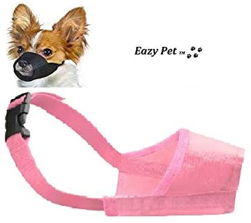  My Pet Bozal para Perro Extra pequeño, tamaño XXS, Color Rosa, Transpirable, Anti picaduras, de Nailon, se Adapta a Pomeranian Prague Ratter Rat Terrier Ruse Toy Terrier Toy Poodle Yorkshire Terrier 