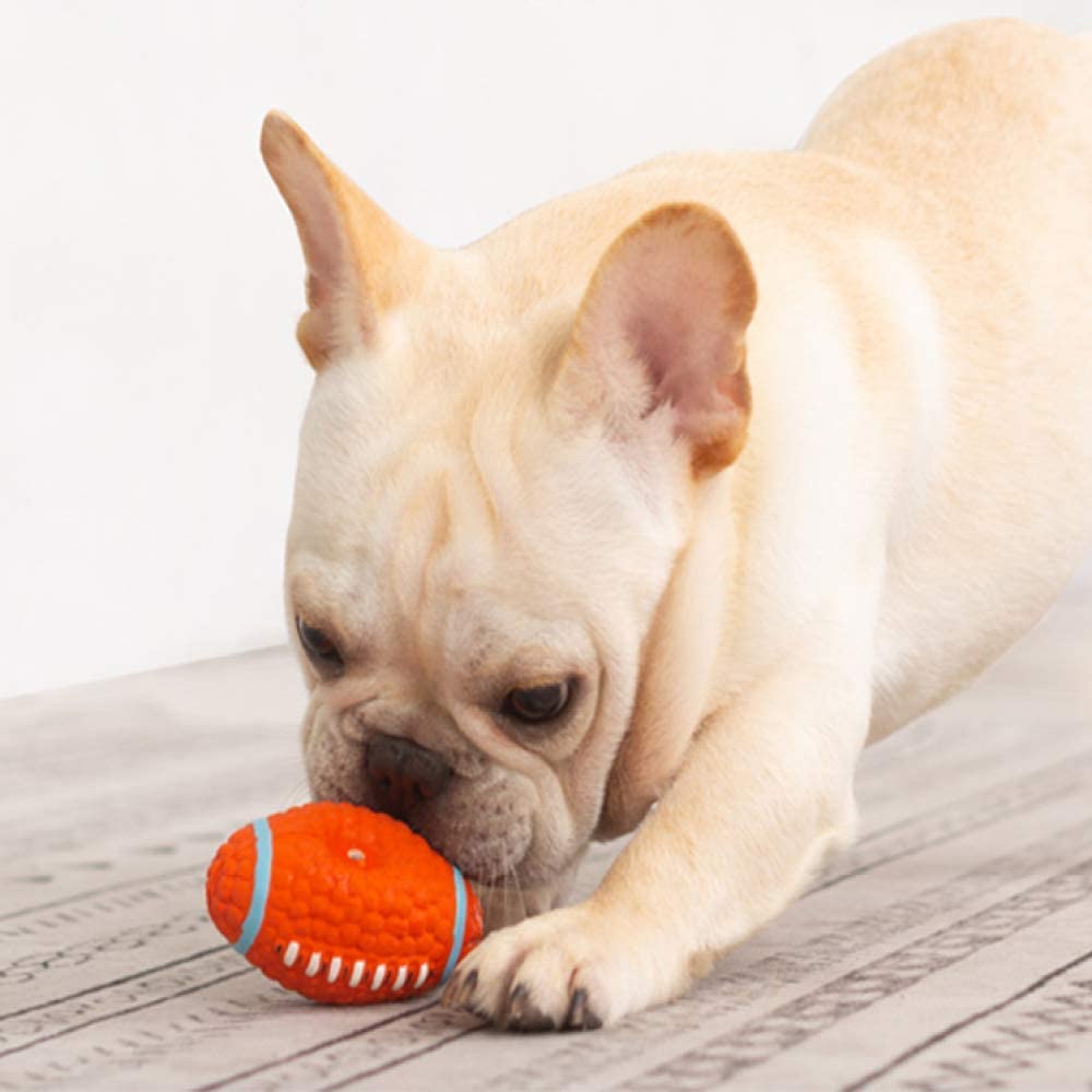  MYYXGS Juguetes para Mascotas Juguetes para Masticar Mascotas Juguetes para Perros Vocales De Rugby Caucho Natural Suave, Juguetes De Limpieza 