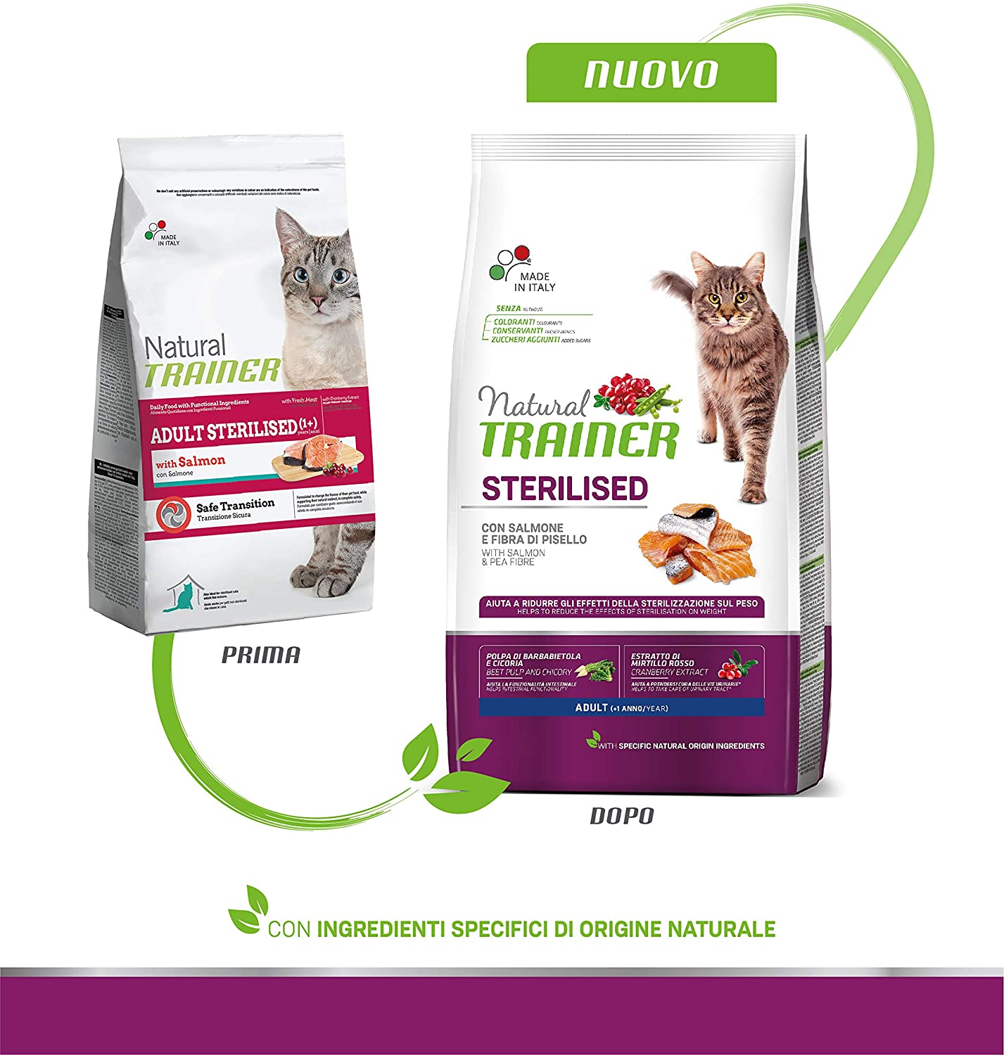  Natural TR. Gato Adult Sterilised Salmón kg. 3 