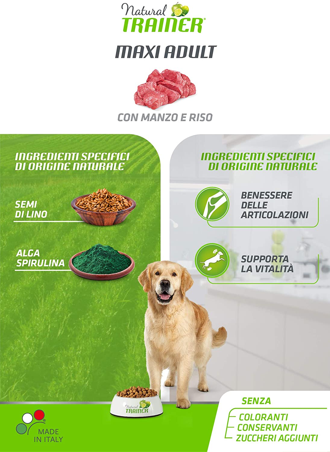  Natural Trainer Adult Maxi pienso para perros con ternera y arroz 