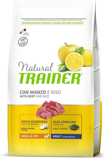  Natural Trainer Adult Small & Toy pienso para perros con ternera 