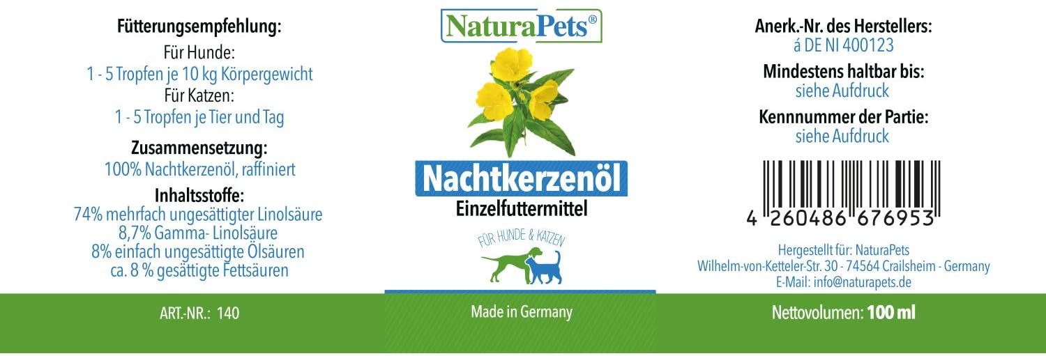  NaturaPets® - Aceite Natural para Velas nocturnas para Perros y Gatos (100 ml) 