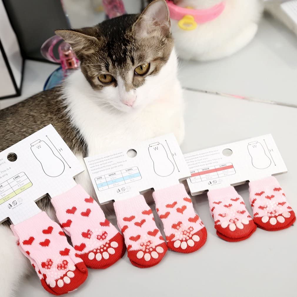  Ndier Lindo patrón de Calcetines para Mascotas Puro Suave algodón Perros Gatos Calcetines Interior del Piso 