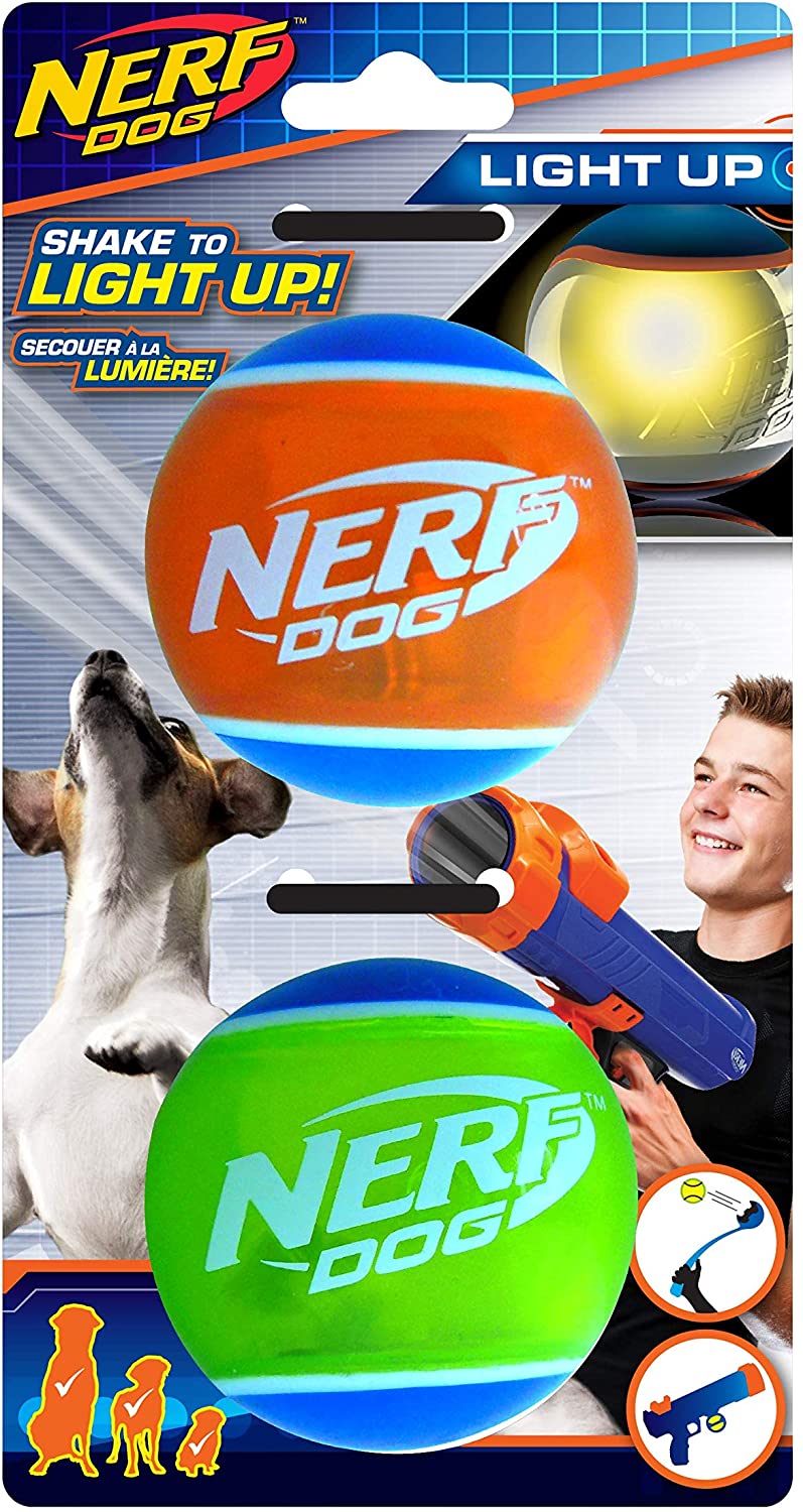  Nerf Dog Dog - 2 Bolas LED de 6,35 cm, aptas para Pelotas de Tenis de Perro 