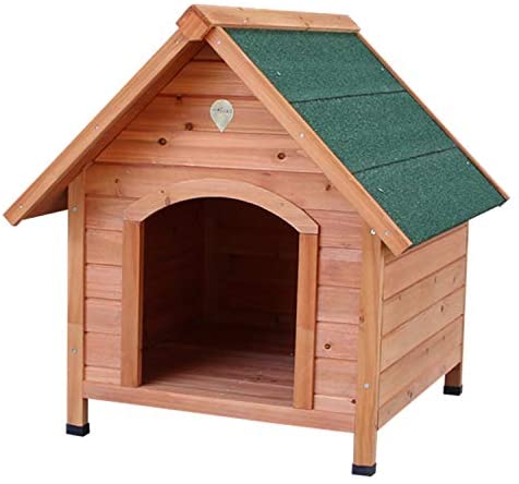  Nobleza - Caseta de Madera Maciza para Perro, Jaula Casa para Perro con Patas Elevadas para Interior y Exterior Impermeable 78x88x81 cm 