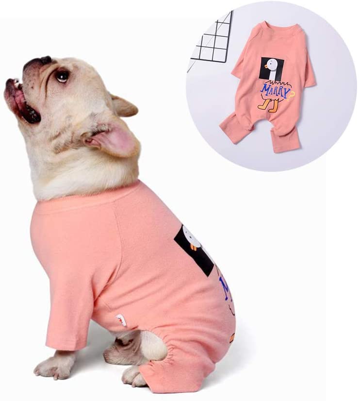  Nueva Ropa para Mascotas De Primavera Y Verano, Suéter De Algodón De Dibujos Animados Casual para Perros, Ropa De Abrigo para Gatos,Rosado,L 