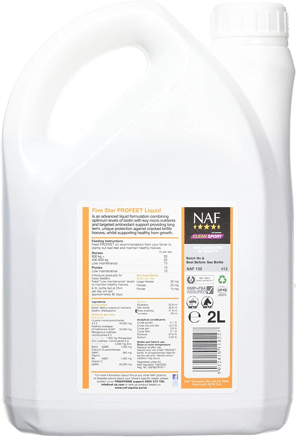  NutriLabs - Biotina suplementaria líquida para Caballos, 1 Unidad (2 l) 