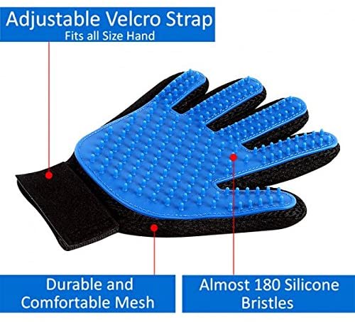  Omorc 26-020-611x2, Guantes de Masaje para Perros/ Gatos, Material Transpirable, 2 Unidades 