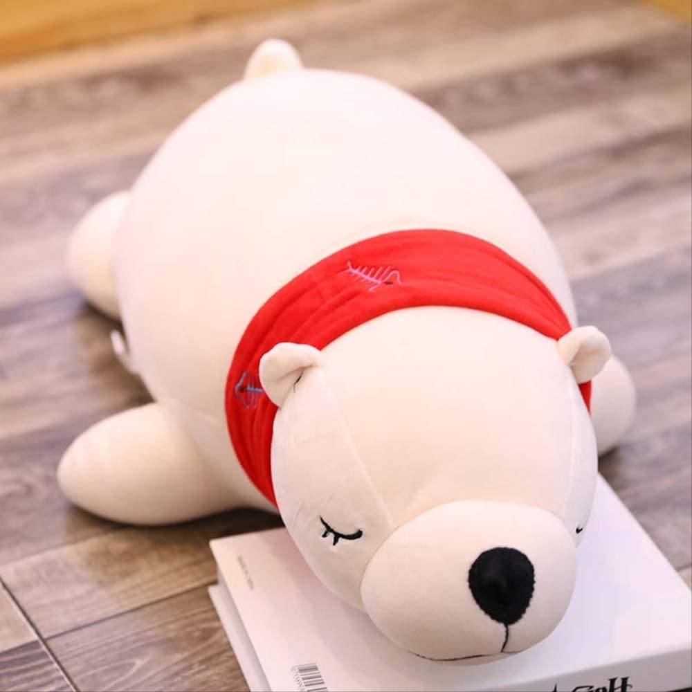  Oso Polar Peluche 50Cm, ​​Muñeca Cojín Mapache Almohada Muñeca de Trapo para Enviar Niñas Niños Regalo de Cumpleaños Muñeca 