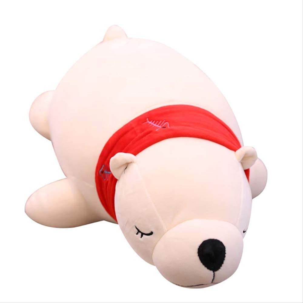  Oso Polar Peluche 50Cm, ​​Muñeca Cojín Mapache Almohada Muñeca de Trapo para Enviar Niñas Niños Regalo de Cumpleaños Muñeca 