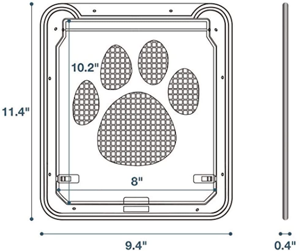  Ownpets Puerta para Perros y Gatos Puerta Mosquitera para Mascotas Gatera de Gatos con Cerradura Automática Puerta Magnética con Malla para Perros Pequeños 