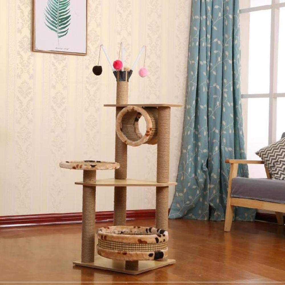  Para Gatos Con Árbol Para Gatos Gato Vertical Registro Integrado Plataforma De Salto De Gato De Madera Nido De Árbol De Gato Simple Bola De Dos Capas Valla De Madera Sólida Multicapa Sólida 1 