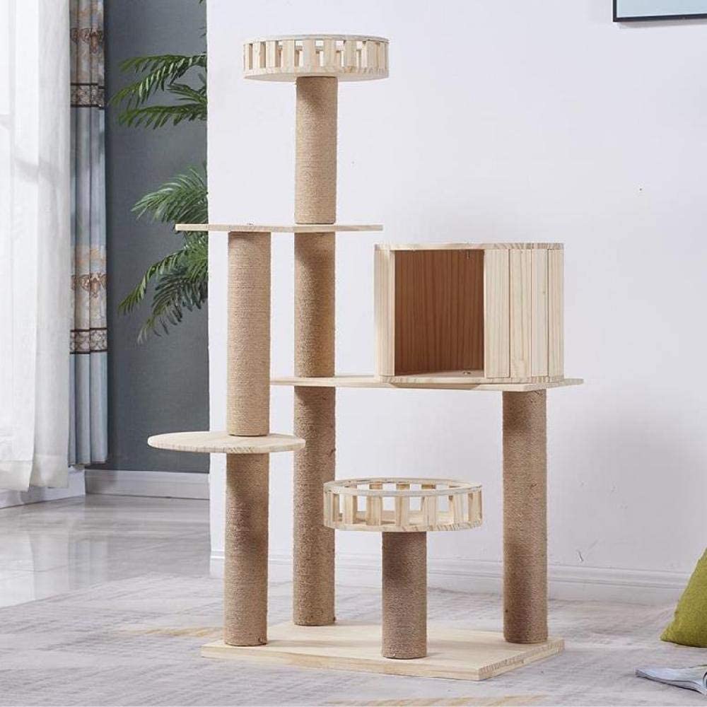  Para Gatos Con Árbol Para Gatos Gato Vertical Registro Integrado Plataforma De Salto De Gato De Madera Nido De Árbol De Gato Simple Bola De Dos Capas Valla De Madera Sólida Multicapa Sólida 1 